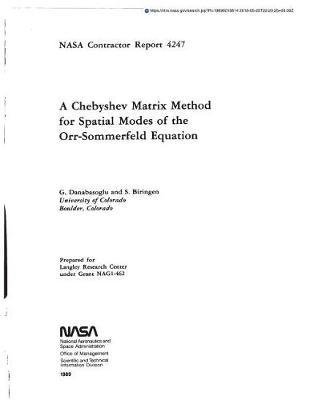 A Chebyshev Matrix Method for Spatial Modes of the Orr-Sommerfeld Equation