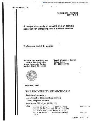 A Comparative Study of an ABC and an Artificial Absorber for Truncating Finite Element Meshes
