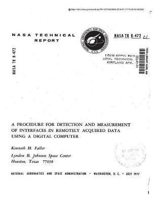 A Procedure for Detection and Measurement of Interfaces in Remotely Acquired Data Using a Digital Computer