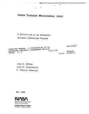 A Description of an Automated Database Comparison Program
