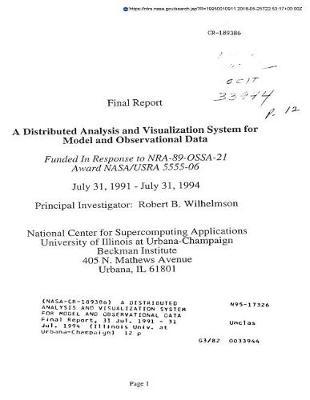 A Distributed Analysis and Visualization System for Model and Observational Data