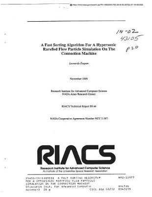 A Fast Sorting Algorithm for a Hypersonic Rarefied Flow Particle Simulation on the Connection Machine