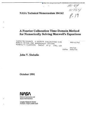 A Fourier Collocation Time Domain Method for Numerically Solving Maxwell's Equations