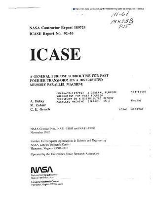 A General Purpose Subroutine for Fast Fourier Transform on a Distributed Memory Parallel Machine