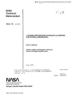 A Generalized Reusable Guidance Algorithm for Optimal Aerobraking