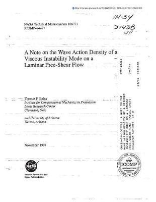 A Note on the Wave Action Density of a Viscous Instability Mode on a Laminar Free-Shear Flow