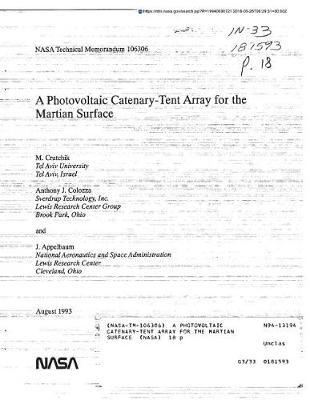 A Photovoltaic Catenary-Tent Array for the Martian Surface
