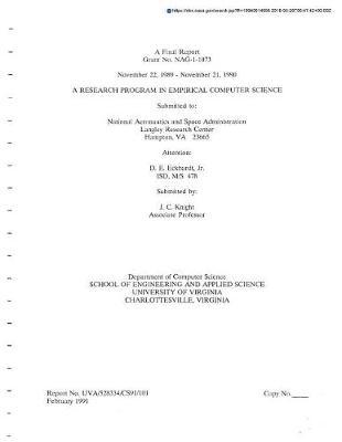 A Research Program in Empirical Computer Science