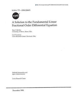 A Solution to the Fundamental Linear Fractional Order Differential Equation
