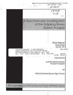 A Spectroscopic Investigation of the Eclipsing Binary Epsilon Aurigae