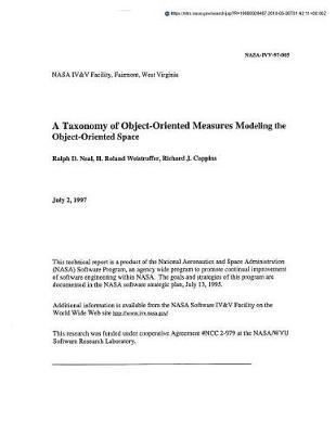 A Taxonomy of Object-Oriented Measures Modeling the Object Oriented Space