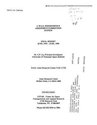 A Wall Interference Assessment and Correction System