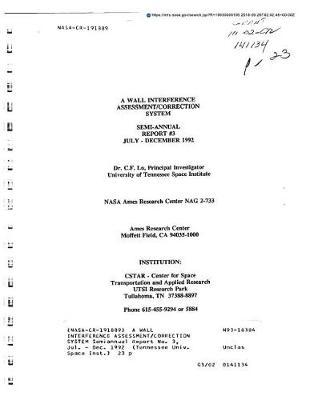 A Wall Interference Assessment/Correction System