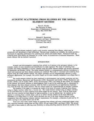 Acoustic Scattering from Ellipses by the Modal Element Method