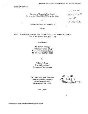 Adaptation of an in Situ Ground-Based Tropospheric Oh/Ho2 Instrument for Aircraft Use