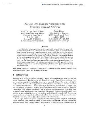 Adaptive Load-Balancing Algorithms Using Symmetric Broadcast Networks