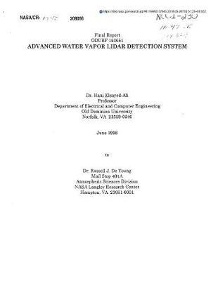 Advanced Water Vapor Lidar Detection System
