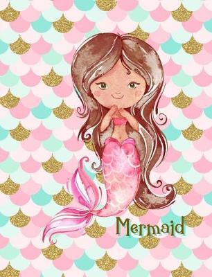 Mermaid: Pink Composition Notebook School Office Home Student Teacher - 100 Page - Wide Ruled - 7.44  x 9.69