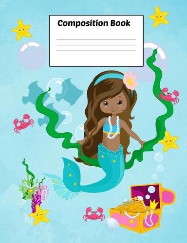 Composition Book: Mermaid Aniyah Write And Draw Picture Notebook / Dotted Midline Handwriting Guide / Early Childhood Primary Kindergarten to Grade 4 / Ocean Mermaid Series