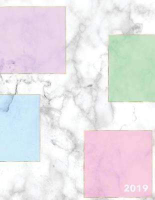 2019 Weekly Planner: Marble + Geometric- 8.5 X 11 in - Weekly View 2019 Planner Organizer with Dotted Grid Pages + Motivational Quotes + To-Do Lists - Pretty Pastels