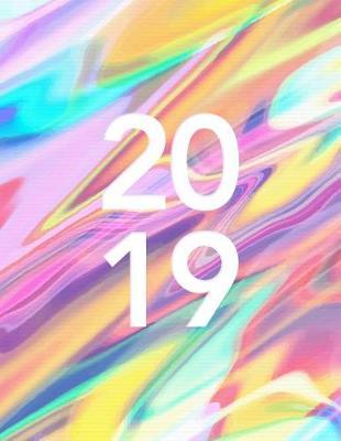 2019: Weekly Planner - Holographic Pattern - 8.5 X 11 in - 2019 Organizer with Bonus Dotted Grid Pages + Inspirational Quotes + To-Do Lists