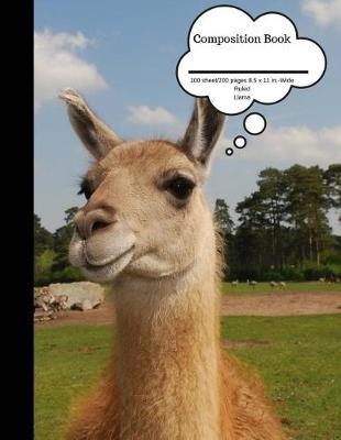 Composition Book 100 Sheet/200 Pages 8.5 X 11 In.-Wide Ruled- Llama: Plain Journal Blank Writing Notebook Lined Page (Composition Notebook Journal)