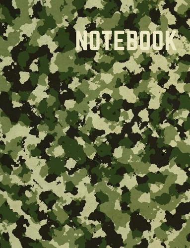 Notebook: Camouflage Print Composition Notebook 7.44x9.69 150 pages (75 sheets) College Ruled