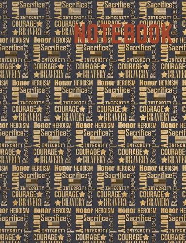 Notebook: Patriotic Print Composition Notebook 7.44x9.69 150 pages (75 sheets) College Ruled