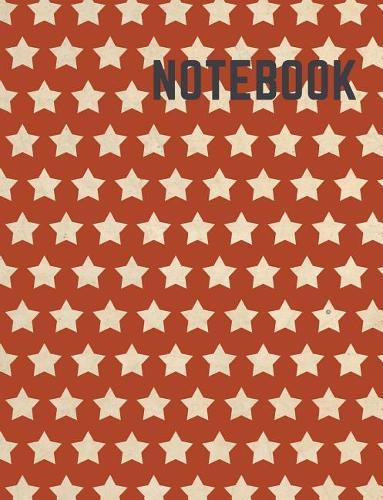 Notebook: America Red Star Patriotic Print Composition Notebook 7.44x9.69 150 pages (75 sheets) College Ruled