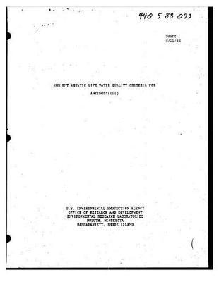 Ambient Aquatic Life Water Quality Criteria for Antimony (III)