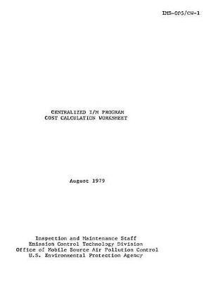 Centralized I/M Program Cost Calculation Worksheet
