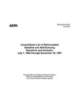 Consolidated List of Reformulated Gasoline and Anti-Dumping Questions and Answers July 1