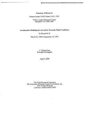 Aerodynamic Modeling for Aircraft in Unsteady Flight Conditions