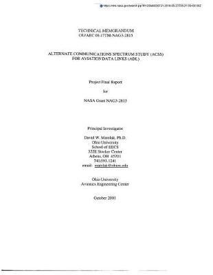 Alternate Communications Spectrum Study (Acss) for Aviation Data Links (Adl)