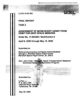 Assessment of McRm Boost Assist from Orbit for Deep Space Missions