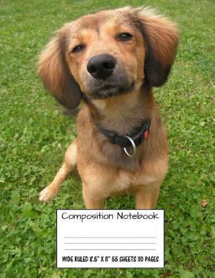 Composition Notebook Wide Ruled 8.5  X 11  55 Sheets 110 Pages: Cute Sweet Dog Composition Notebook, Notebooks, Girl Boy School Notebook, Composition Book, 8.5  x 11