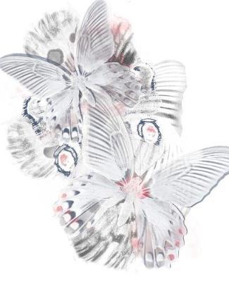 White Butterfly Notebook: Blank Lined Composition Notebook 75 Sheets / 150 Pages 7.5 x 9.25 inch