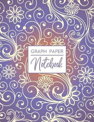 Graph Paper Notebook: Purple Floral Graph Ruled Composition Book - 1 cm Squares Math Journal