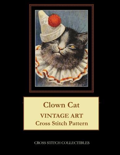 Clown Cat: Vintage Art Cross Stitch Pattern