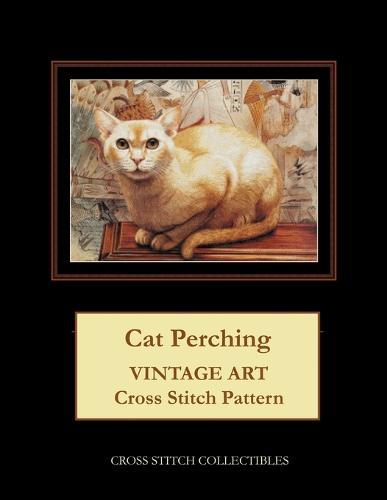 Cat Perching: Vintage Art Cross Stitch Pattern