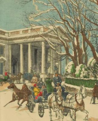 Vintage Winter White House 1877 School Composition Book 130 Pages: (notebook, Diary, Blank Book)