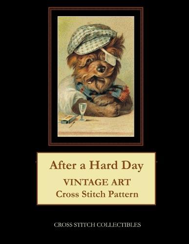 After a Hard Day: Vintage Art Cross Stitch Pattern