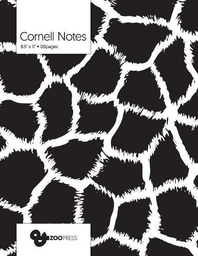 Cornell Notes: B&W Giraffe Pattern Cover - Best Note Taking System for Students, Writers, Conferences. Cornell Notes Notebook. Large 8.5 x 11, 120 Pages. College Note Taking Paper, School Supplies.