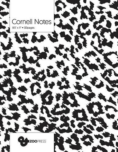 Cornell Notes: B&W Jaguar Pattern Cover - Best Note Taking System for Students, Writers, Conferences. Cornell Notes Notebook. Large 8.5 x 11, 120 Pages. College Note Taking Paper, School Supplies.