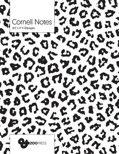 Cornell Notes: B&W Leopard Pattern Cover - Best Note Taking System for Students, Writers, Conferences. Cornell Notes Notebook. Large 8.5 x 11, 120 Pages. College Note Taking Paper, School Supplies.