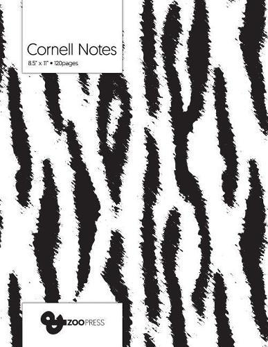 Cornell Notes: B&W Tiger Pattern Cover - Best Note Taking System for Students, Writers, Conferences. Cornell Notes Notebook. Large 8.5 x 11, 120 Pages. College Note Taking Paper, School Supplies.