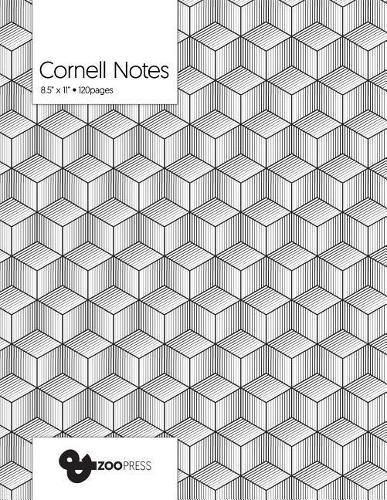 Cornell Notes: Geometric Cubes - Best Note Taking System for Students, Writers, Conferences. Cornell Notes Notebook. Large 8.5 x 11, 120 Pages. College Note Taking Paper, School Supplies.