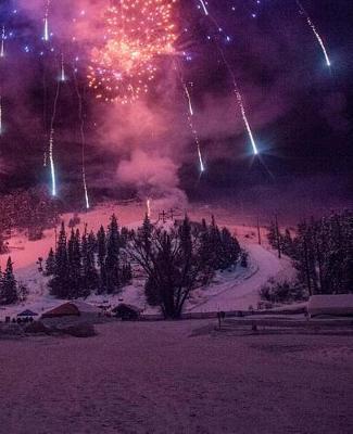 Winter Photo School Composition Book Snow Fireworks 130 Pages: (notebook, Diary, Blank Book)