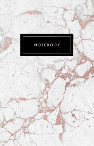 Notebook: Beautiful White Marble with Rose Gold Inlay 5.5 X 8.5 - A5 Size