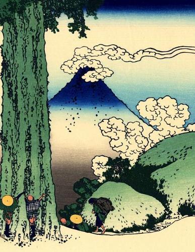 Japanese Writing Practice Book: Hokusai - Mishima Pass in Kai Province Cover - Premium Kanji practice notebook - Genkouyoushi Paper - 110 pages